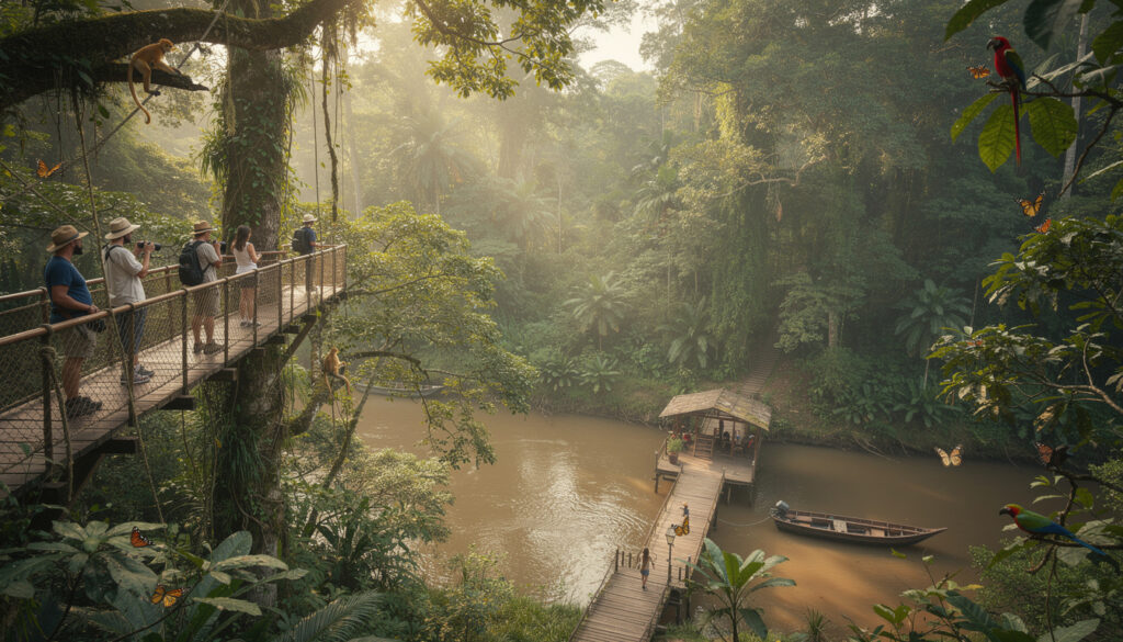 découvrez les activités incontournables à taman negara (kuala tahan) : randonnées en jungle, observation de la faune, balades en bateau et immersion dans la nature sauvage de malaisie.