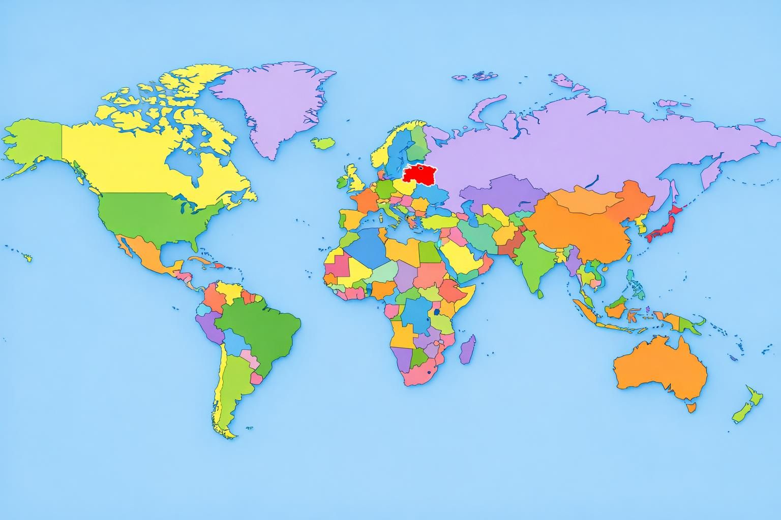 Où se trouve le Danemark sur la carte du monde — free download